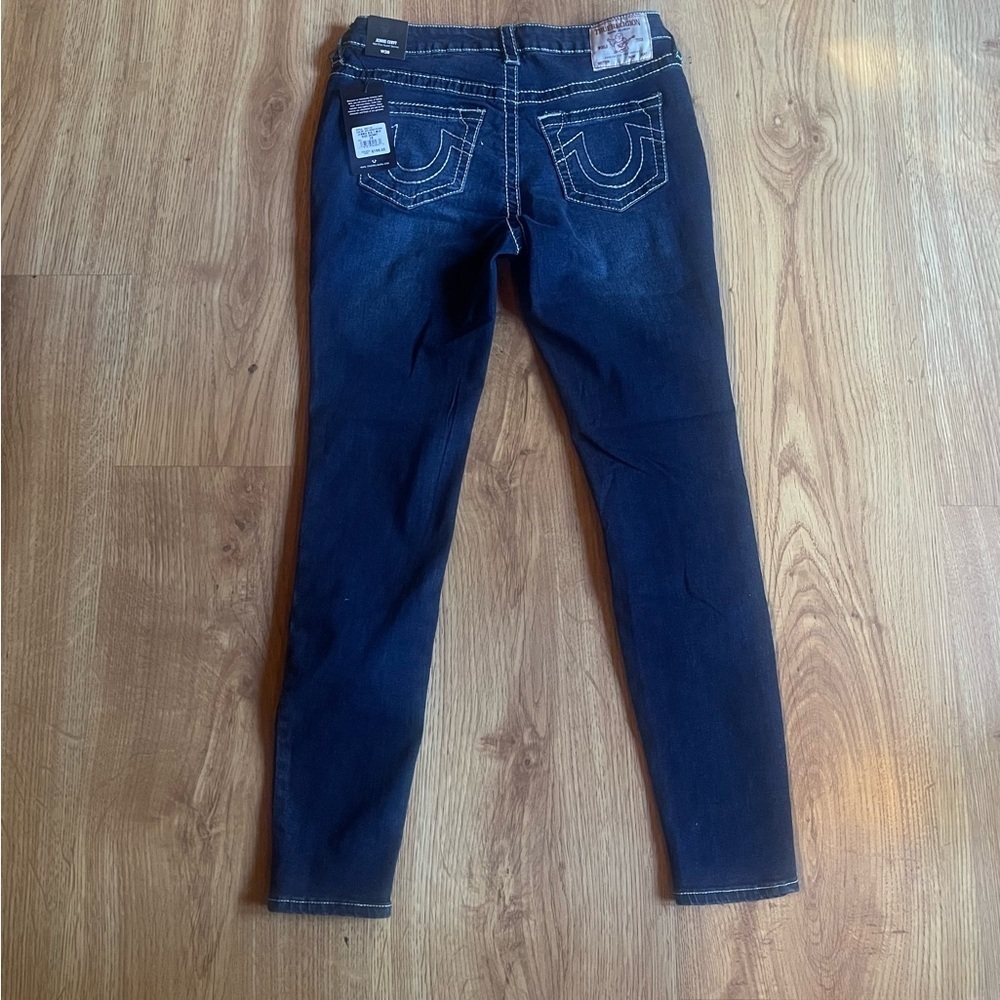NWT True Religion Jennie Curvy Mid Rise Super Skinny Jeans - Picture 6 of 8